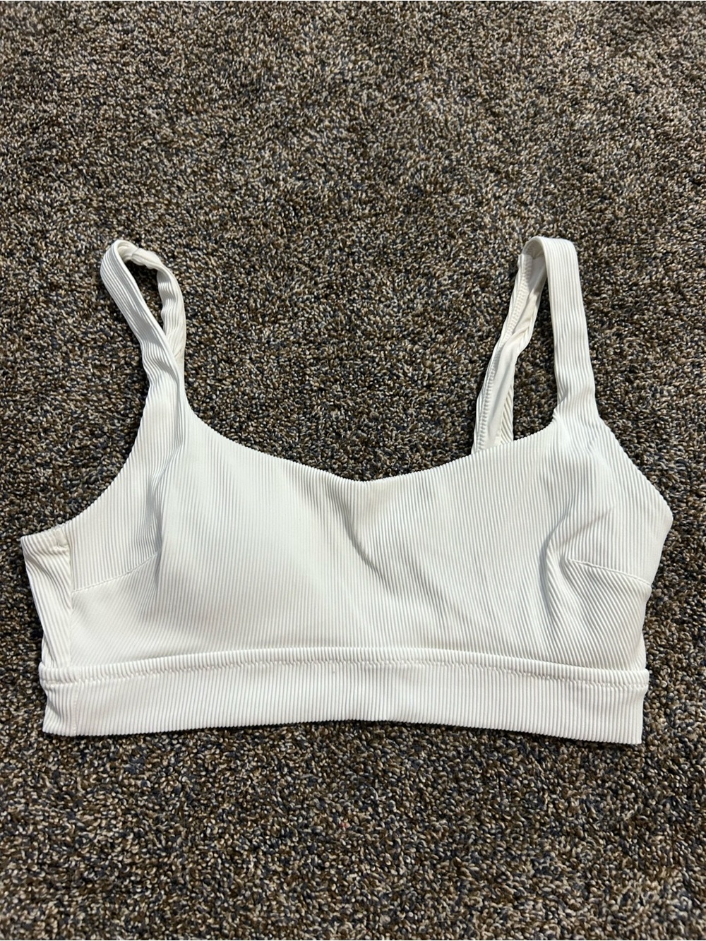 Aerie medium white ribbed open back bikini swimsuit top bride honeymoon beach